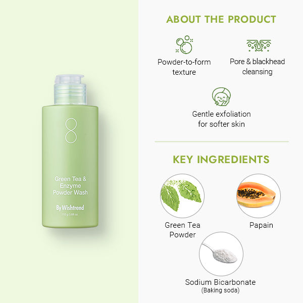 ByWishtrend Green Tea & Enzyme Powder Wash 110 g